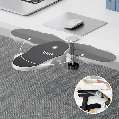 Foldable Ergonomic Computer Desk Arm Rest Pad Wrist Rest Support For Keyboard Armrest Extender Rotating Mouse Pad Holder Rack