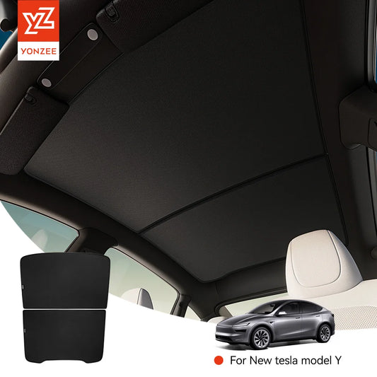 YZ For Tesla Model 3 Y Highland Juniper 2025-2026 Sun Shades Black Roof Graphene Honeycomb Sunshade Car Rear Front Sunroof Glass