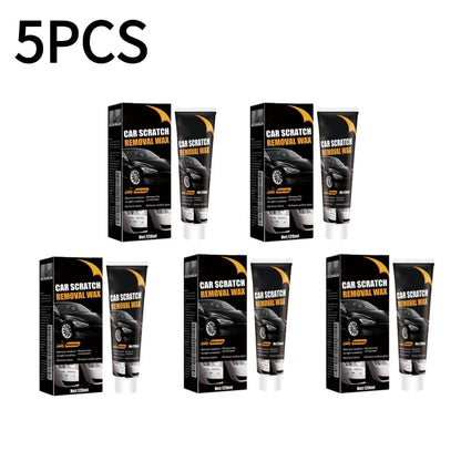 Car Scratch Removal Wax Kit,120ml Auto Paint Scratch Repair Polish with Sponge&Towel,Car Detailing Wax for Light Scratches Stain