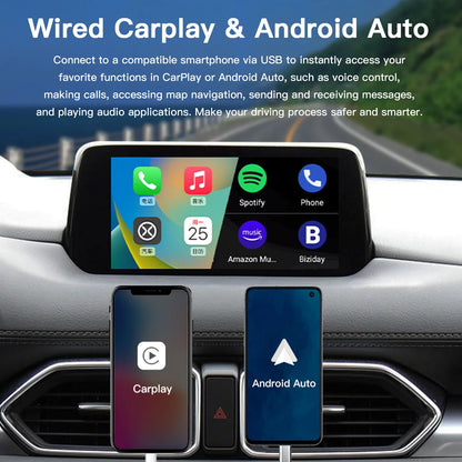 Type-C Wired Wireless CarPlay Android Auto USB Adapter for Mazda 2 3 6 CX3 CX5 CX8 CX9 MX5 Demio Miata TK78669U0C Retrofit  Kit
