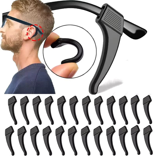 60/20pcs Anti-slip Silicone Ear Grip Glasses Eyeglasses Leg Ear Hook Stopper Bracket Fastener Accessories Eyewear Holder