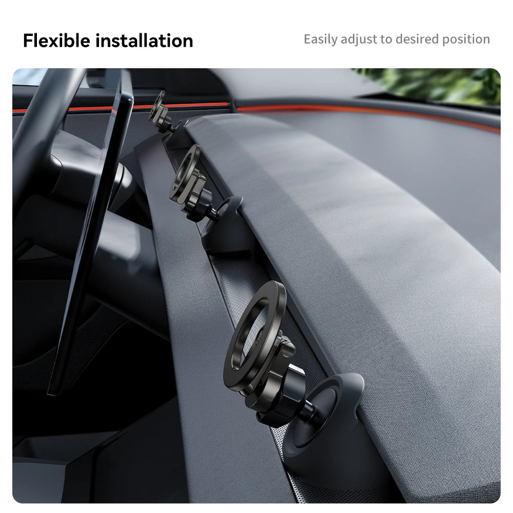 YZ For Tesla Model 3 Y Highland Juniper 2025 Stronger Magnetic adjustable Metal Car Phone support silicone base holder