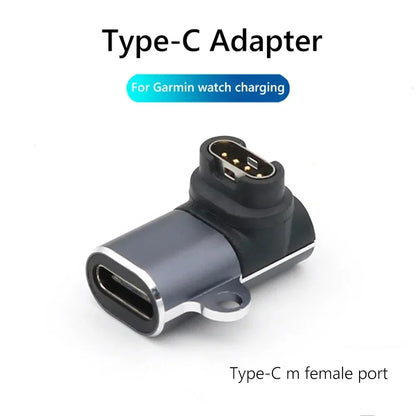 Type C/Micro/ios USB Charger Adapter For Garmin Fenix 7/6/5 Instinct 2S Venu 2 Plus EPIX forerunner 745 Watch Charging Converter