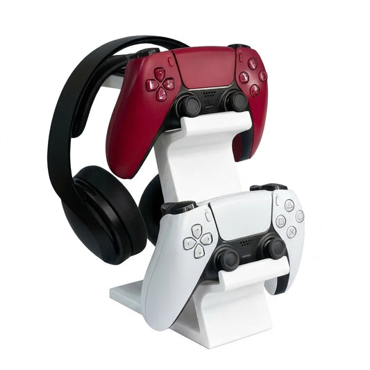 3D Printed Game Controller Headphone Integrated Stand Universal Standing Stand for PS4/PS5/XBOX Controller Headphone
