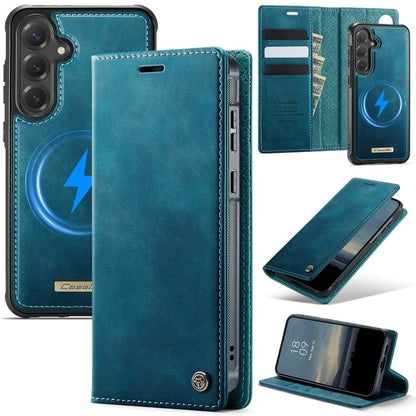 Magnetic Wireless Charging Leather Wallet Phone Case for Samsung Galaxy S26 Plus S25 FE S24 Ultra S23 S22 S21 A57 A17 Flip Cover