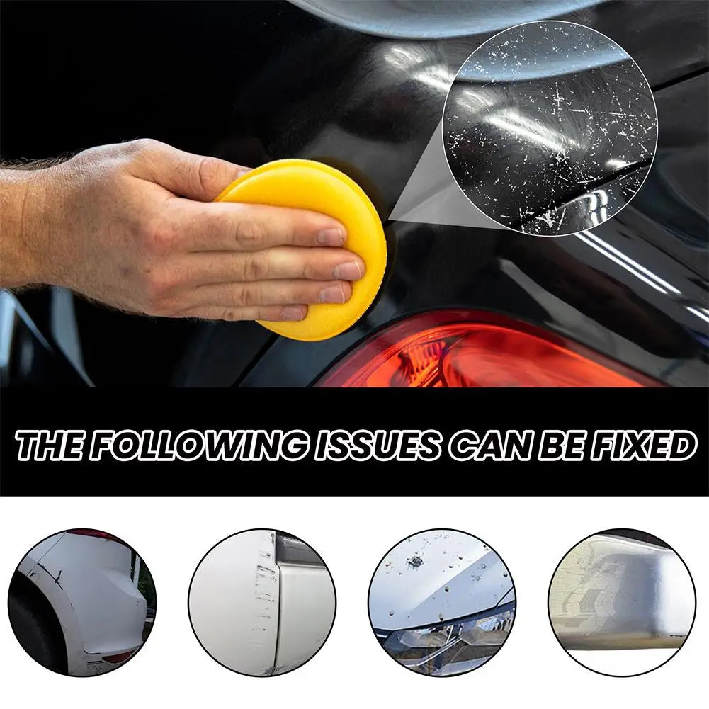 Car Scratch Removal Wax Kit,120ml Auto Paint Scratch Repair Polish with Sponge&Towel,Car Detailing Wax for Light Scratches Stain