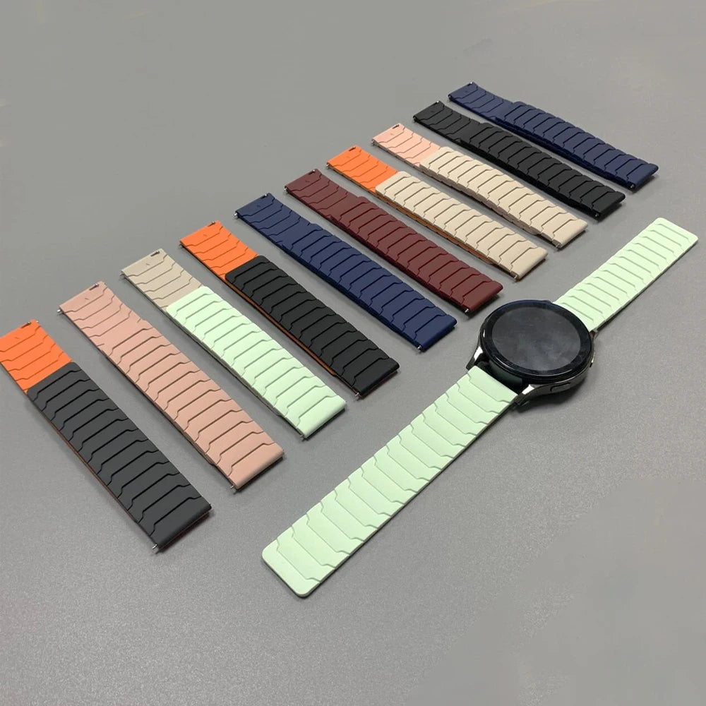 20/22mm Magnetic Strap For Huami AMAZFIT BIP 6 5 UNITY Silicone Loop Band GTR 4/3/3 Pro 2e GTS 4 mini 3 BALANCE Sports Watchband