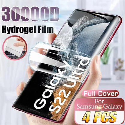 4-Pack Hydrogel Screen Protectors for Samsung Galaxy