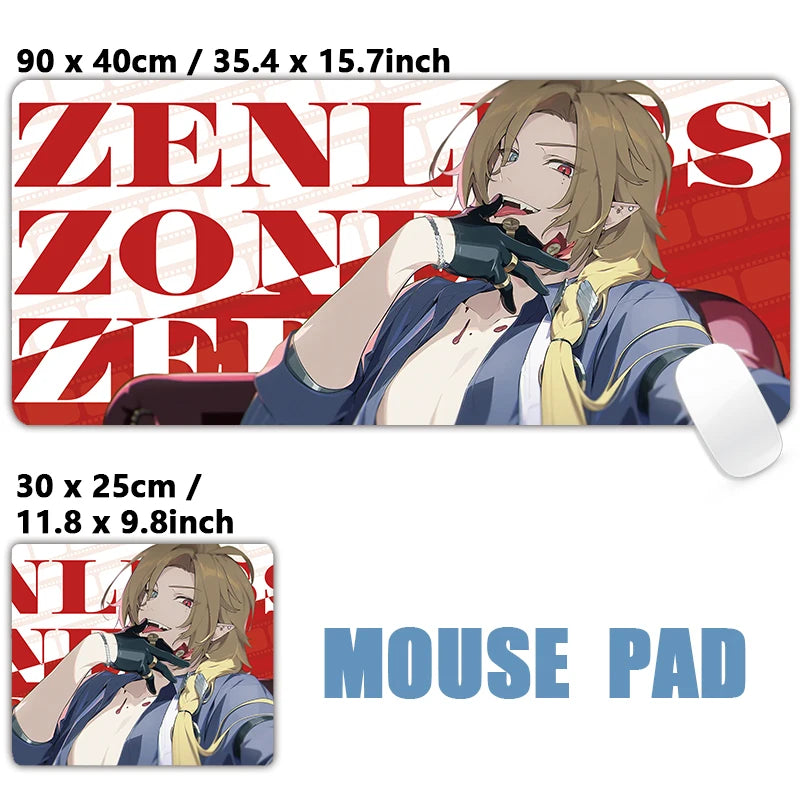 ZZZ Gaming Hoshimi Miyabi Ye Shunguang Remielle Sigrid Mouse Pad Zenless Zone Zero Keyboard Desk Mats XXL Anime Girls Mousepad
