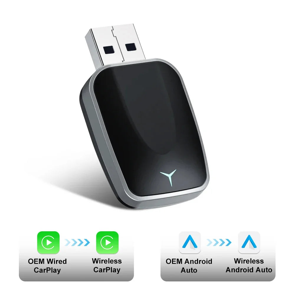 2026 New Wireless CarPlay Adapter 2-in-1 Wired to Wireless Dongle for Apple & Android Auto Universal for Nissan Wireless Adapter