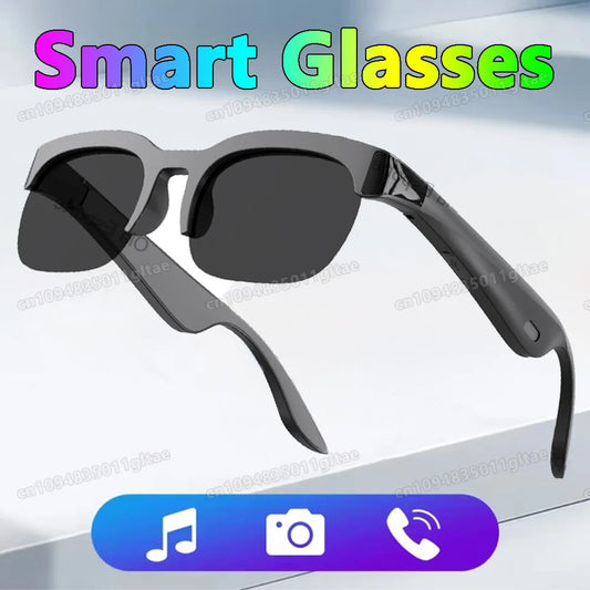 New Camera Control Smart Glasses Music Sunglasses Headphones Wireless Bluetooth Call Headset HIFI Audio glasses For Android HT30