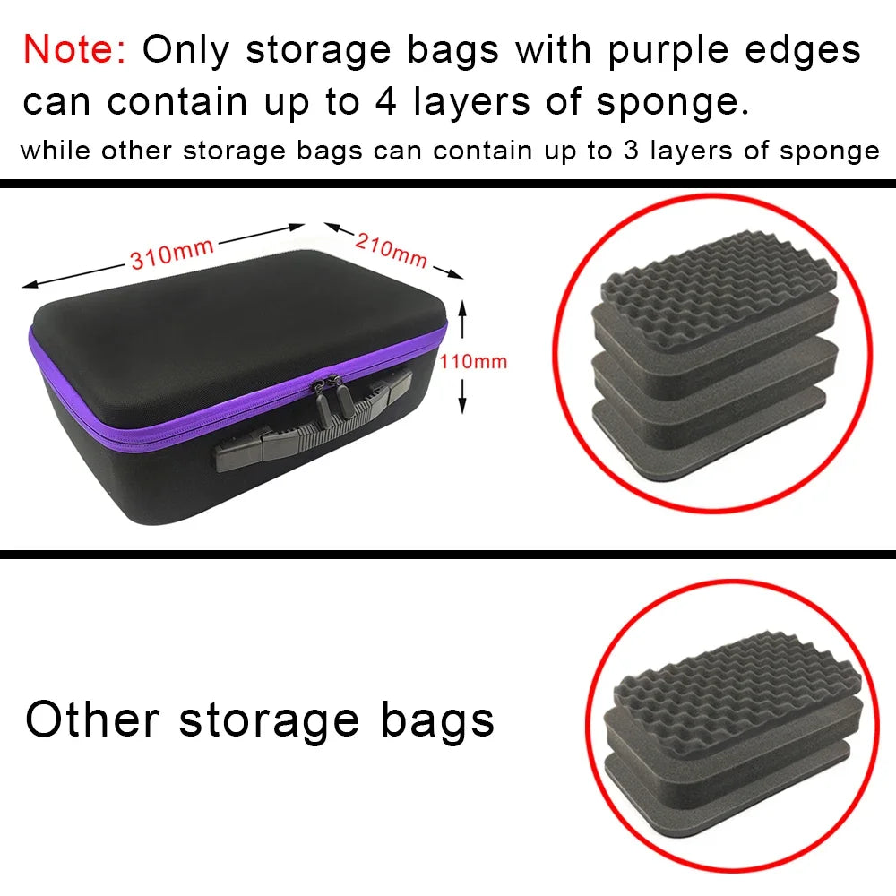 DIY Foam Hard Carry Case Storage Box Travel Zipper Bag For Outdoor Tool Accessories Personalization Shockproof Camera Bag