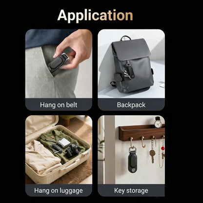 ACEFAST Anti Lost Tracking Locator Keychain For Apple Find My PU Leather Locate Suitcase Keys Bag Proactive Anti-Loss Function