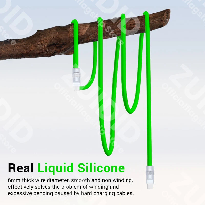 Liquid Silicone USB4 40Gbps Type C to C Data Cable PD3.1 240W Fast Charging 8K@60Hz Cable for iPhone 15 16 MacBook Pro Samsung