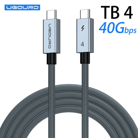 40Gbps Thunderbolt4 Type C 240W USB4 Fast Charging Cable 0.2m - 2m 3m Thunderbolt 3 USB C Data Transfer Cable 8K for MacBook Doc