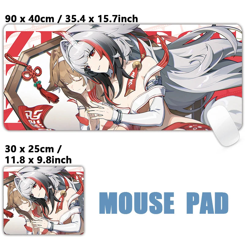 ZZZ Gaming Hoshimi Miyabi Ye Shunguang Remielle Sigrid Mouse Pad Zenless Zone Zero Keyboard Desk Mats XXL Anime Girls Mousepad