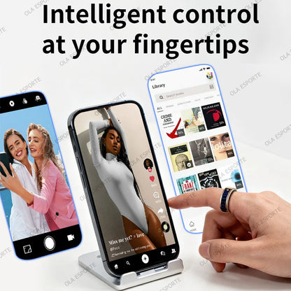 2026 Smart Ring Men Women LED Display Screen Heart Rate Blood Oxygen Monitor 5ATM Waterproof Multi Sports Mode Gifts For Android