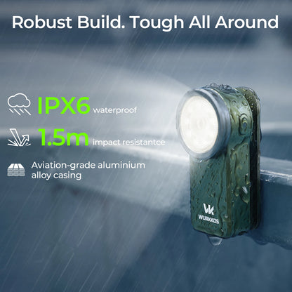 Wurkkos HD03 680LM Mini Clip Light USB C Rechargeable Pocket Flashlight Spotlight/Floodlight Portable EDC RGB Torch with Magnet