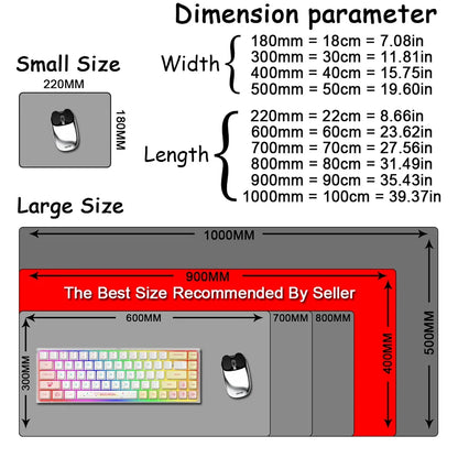 Hot Sell Large Gaming Mouse Pad Multi-size Gamer Mat Abstract XL Computer Cushion Keyboard Desk Non-Slip Rubber Locking Edge Rug