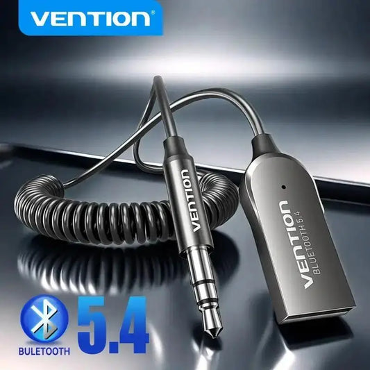 Vention Bluetooth 5.4 Aux Adapter Wireless Car Bluetooth Receiver USB to 3.5mm Jack Audio Music Mic Handsfree for Car Speaker
