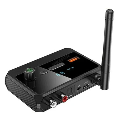 Bluetooth 5.3 Audio Receiver Support USB U-Disk Play Wireless Adapter R/L 2 RCA/3.5MM AUX/Optical Fiber Jack For Car Kit Speaker