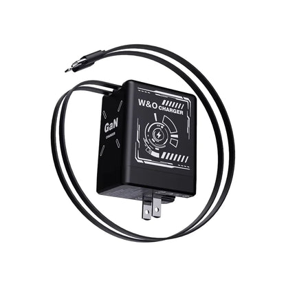 2026 New GaN 120W Fast Charger with Retractable Type-C Ligting Cable Portable Multi-Device Folding Adapter For iPhone Samsung