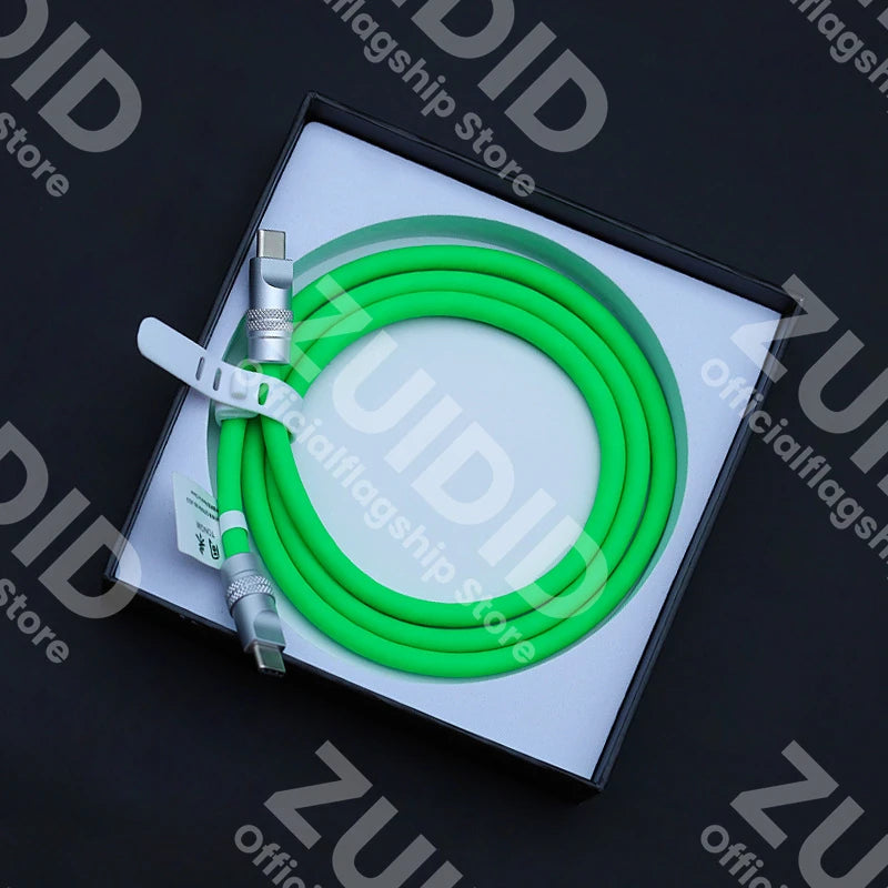 Liquid Silicone USB4 40Gbps Type C to C Data Cable PD3.1 240W Fast Charging 8K@60Hz Cable for iPhone 15 16 MacBook Pro Samsung