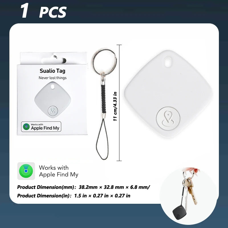 Bluetooth Mini Tracking Device for Apple Find My APP Smart Tag Kid Pet Car GPS Lost Tracker Anti-Lost Alarm Reminder Positioner