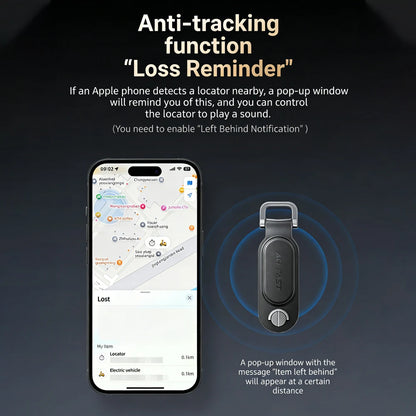 ACEFAST Anti Lost Tracking Locator Keychain For Apple Find My PU Leather Locate Suitcase Keys Bag Proactive Anti-Loss Function