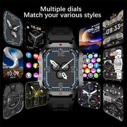 2026 New Smart Watch Men Bluetooth Calling Fitness Tracker LED Flashlight Sleep Monitor Sports Smartwatch For Android iOS